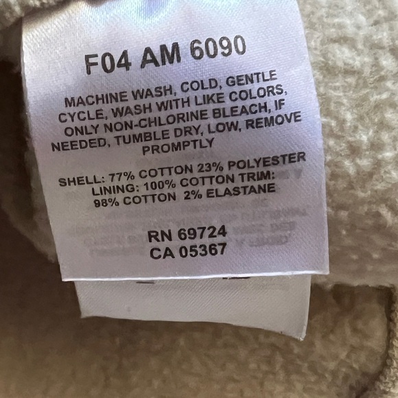 Columbia Mens 1/4 zip pull over fleece inside beige cotton blend size M - Picture 7 of 7